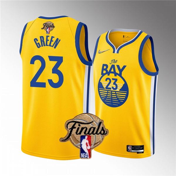 Men's Golden State Warriors #23 Draymond Green 2022 Yellow NBA Finals Stitched Jersey Men's Golden State Warriors #23 Draymond Green 2022 Yellow NBA Finals Stitched Jersey